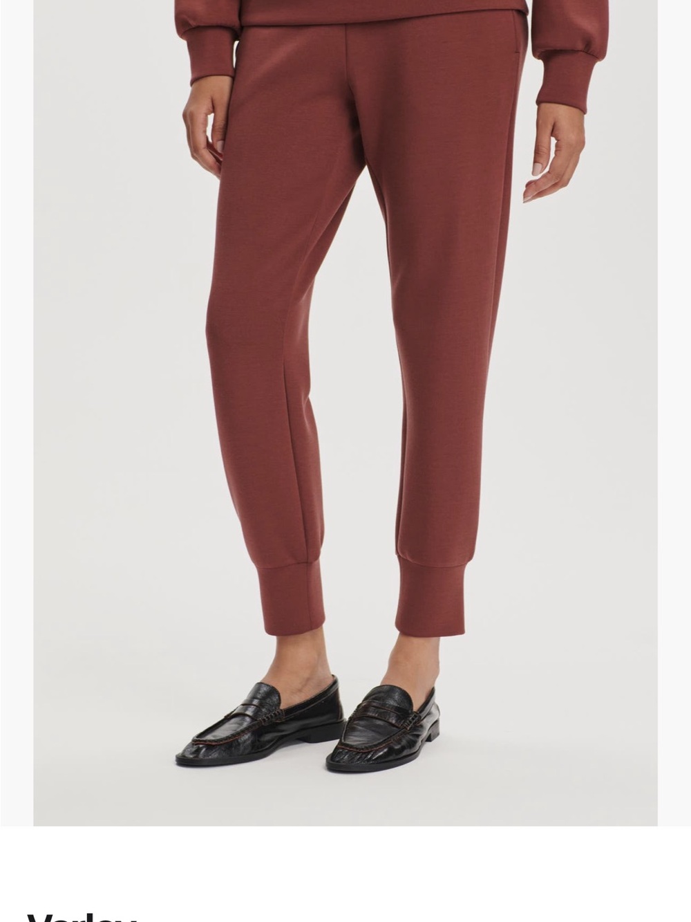 Varley- 
brushed rib slim cuff in “cinnamon” color (not red)